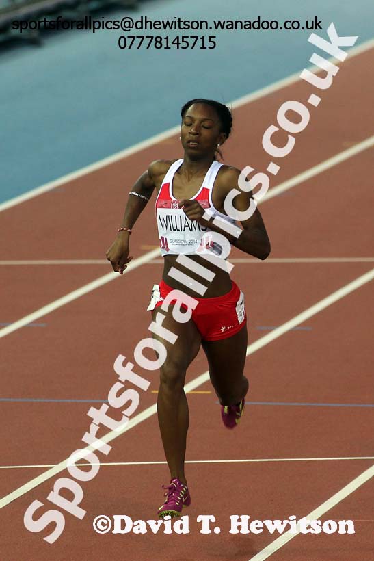 Bianca Williams (England) 200 metres heats at the Commonwealth Games, Glasgow. Photo: David T. Hewitson/Sports for All Pics